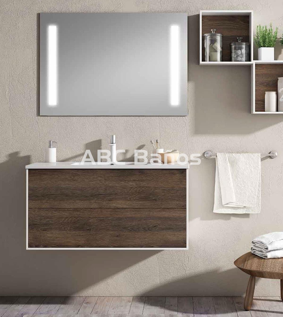 Espejo de baño con luz LED Push 100x80 cm